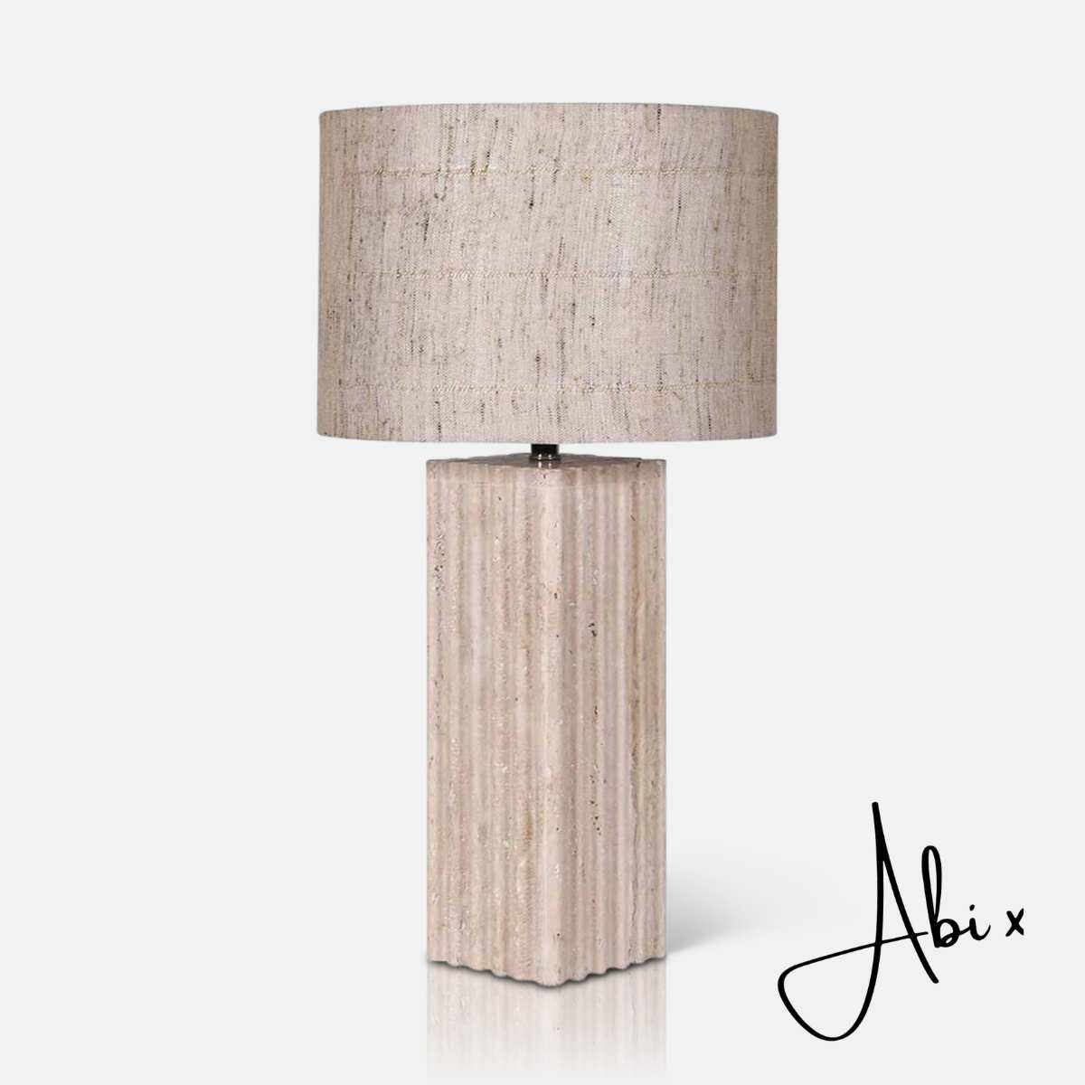 Hurdcott Travertine Table Lamp