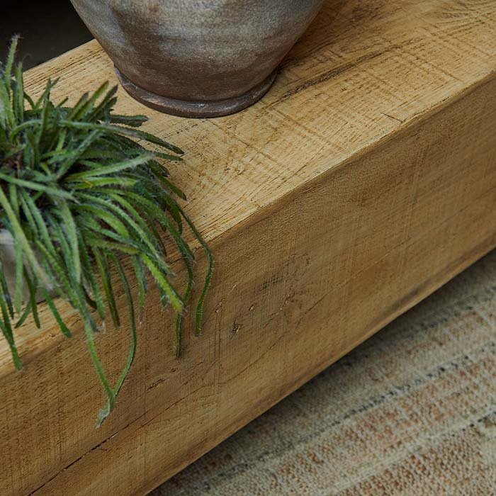 A closeup of the wood-effect texture on the Darby Bench.