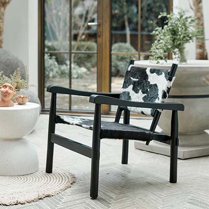 Tilbury Cow Print Armchair Patterned Accent Chair