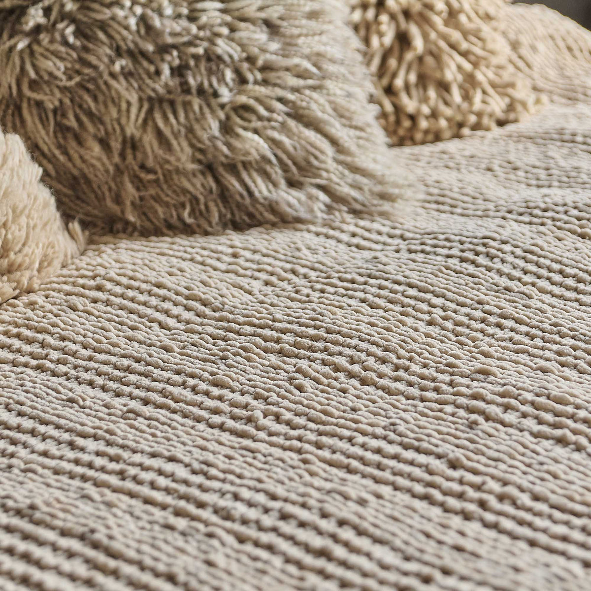 Thornton Knitted Throw, Cream