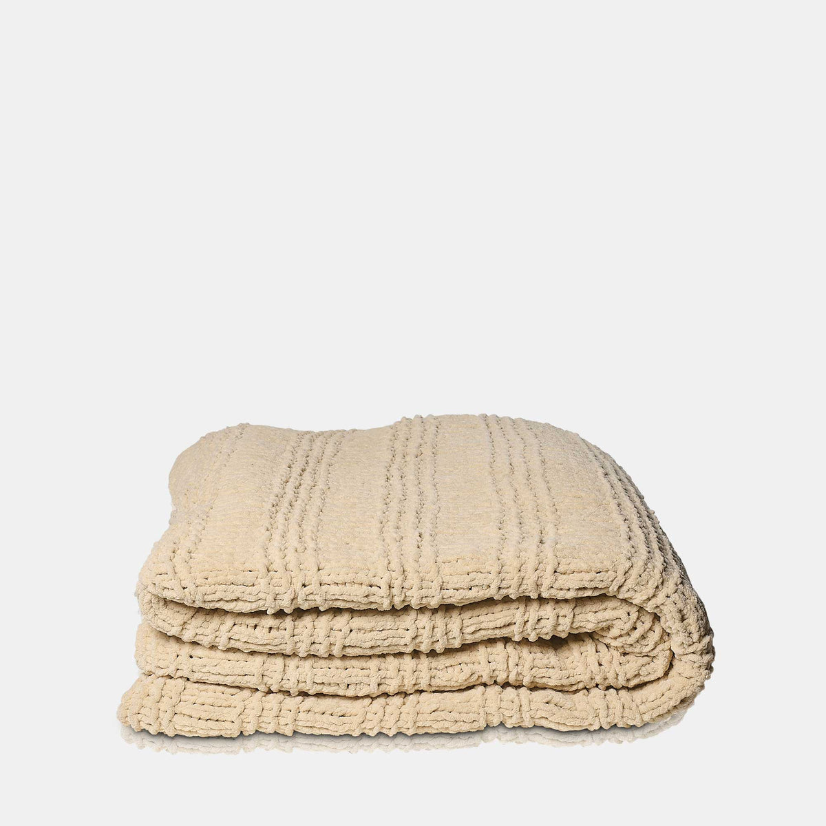 Thornton Knitted Throw, Cream