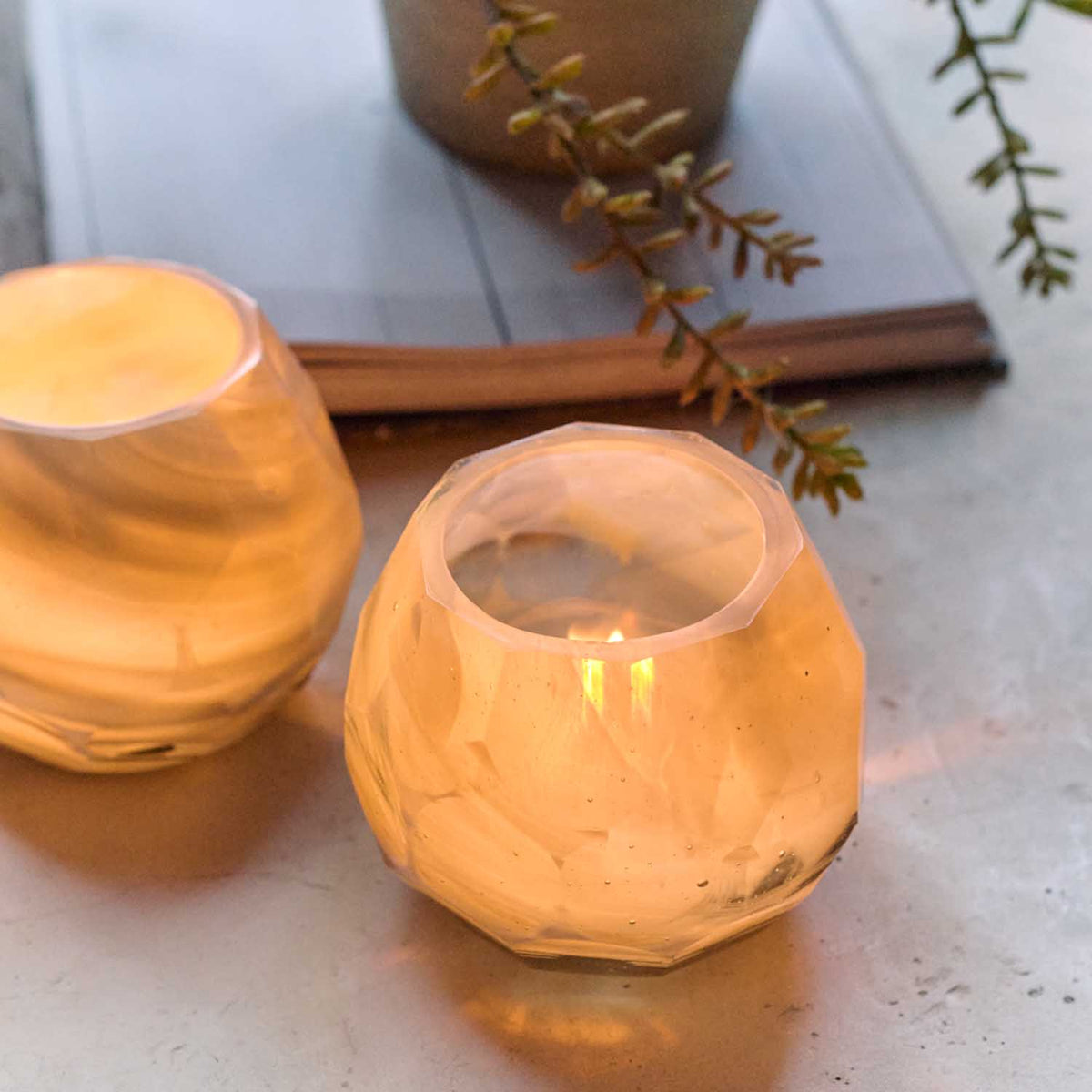 Oleander Glass Candle Holder