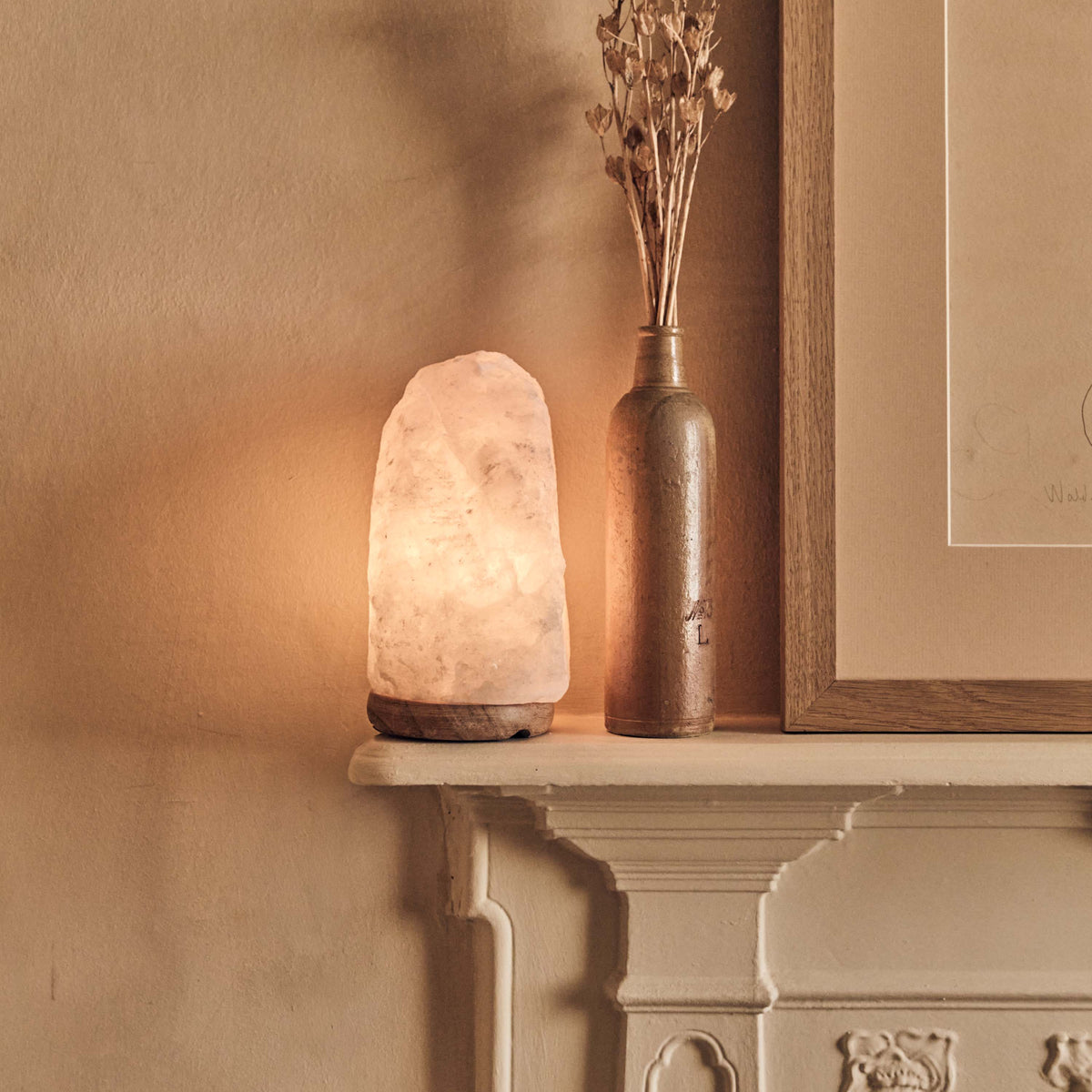 Nepal Natural Salt Lamp, White