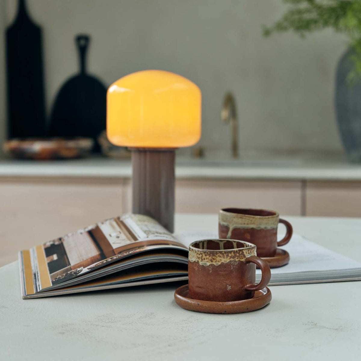 Hudson Portable Table Lamp, Orange