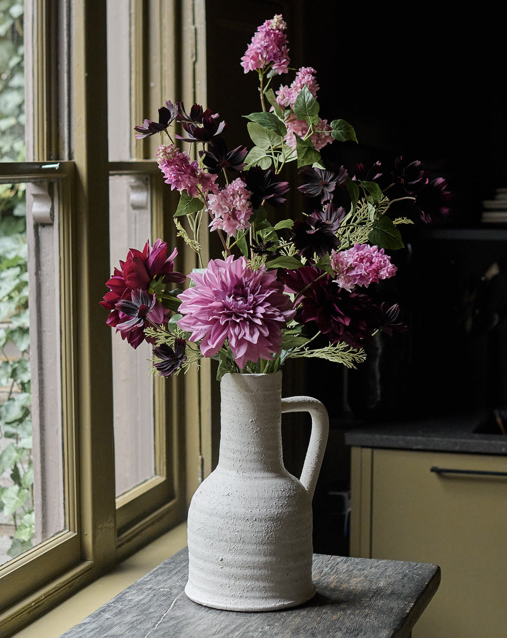 Crate and barrel x Abigail Ahern faux flowers - dahlias, cosmos