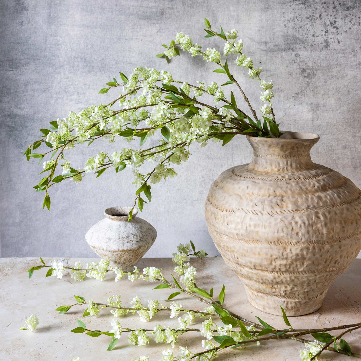 Artificial Blossom Branch, Soft Green
