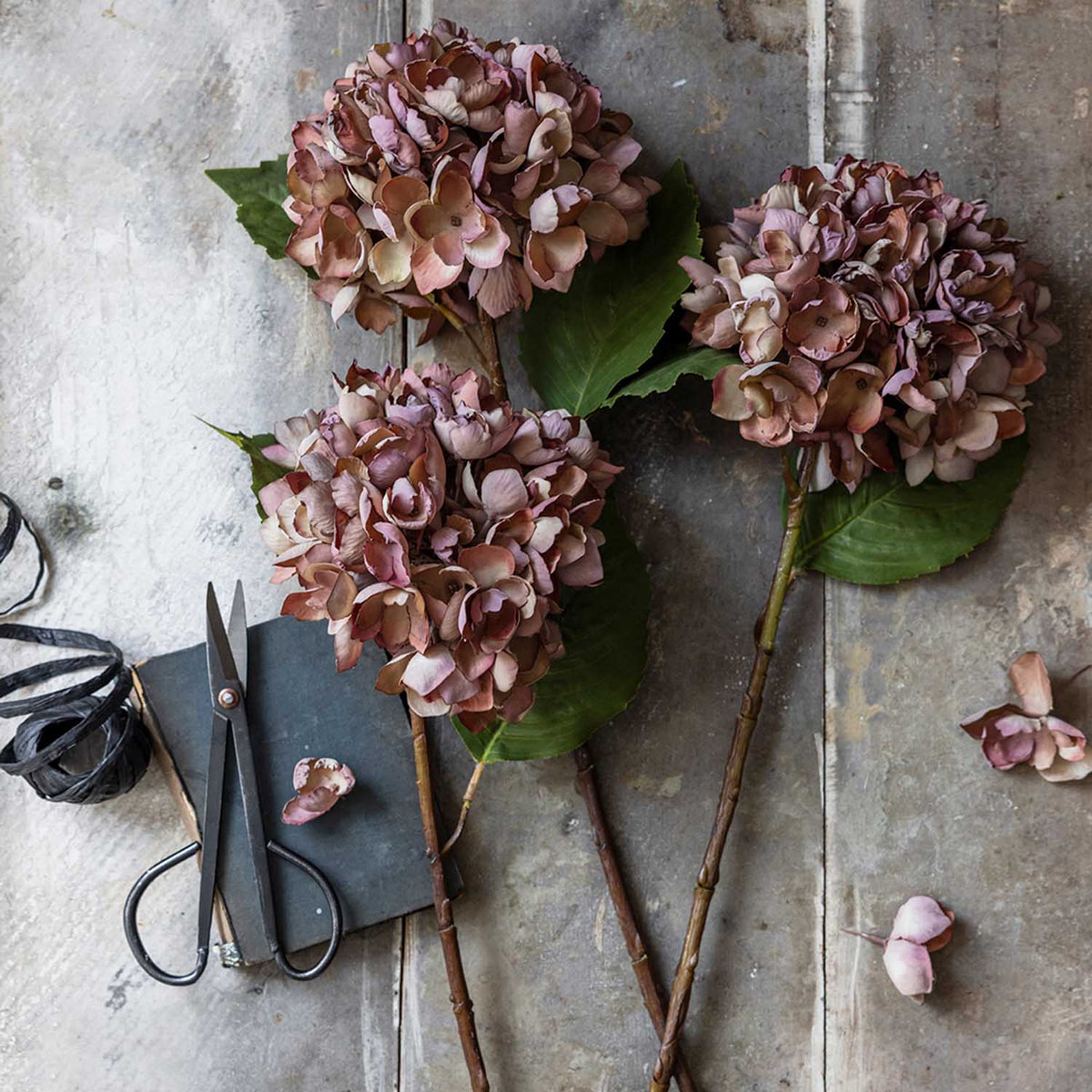 Artificial Hydrangea, Antique Pink