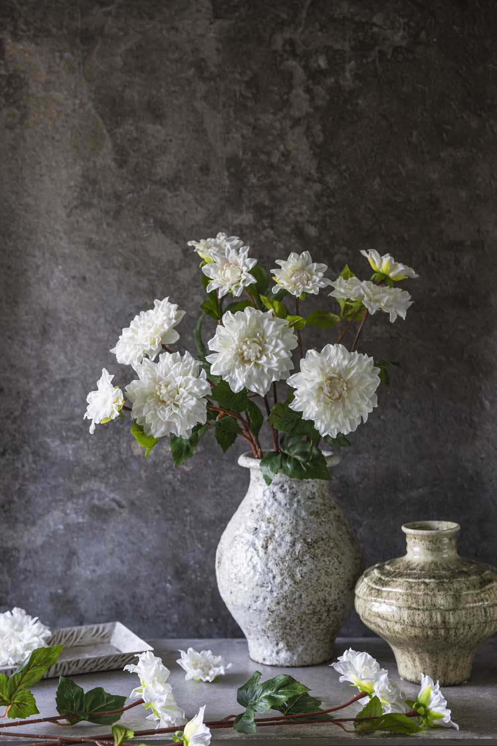 Artificial Real Touch Dahlia, Cream