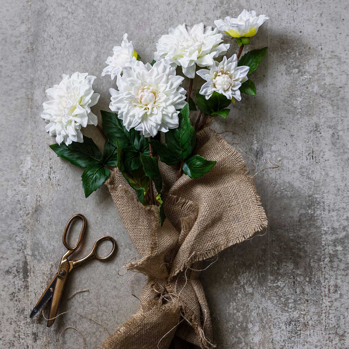 Artificial Real Touch Dahlia, Cream