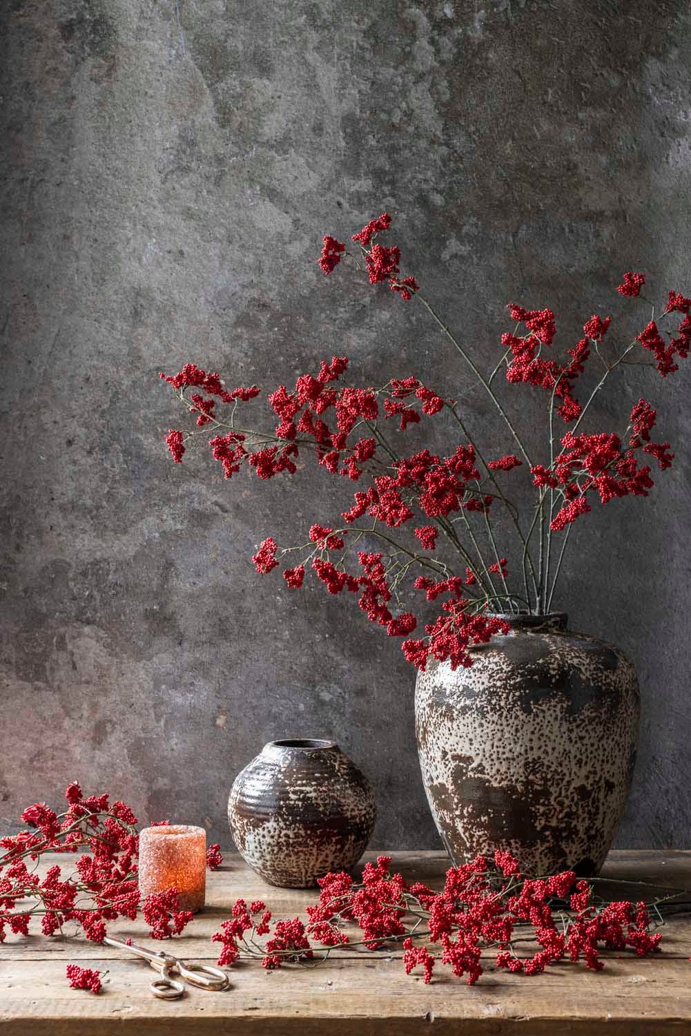 Artificial Wild Winter Berry, Ruby