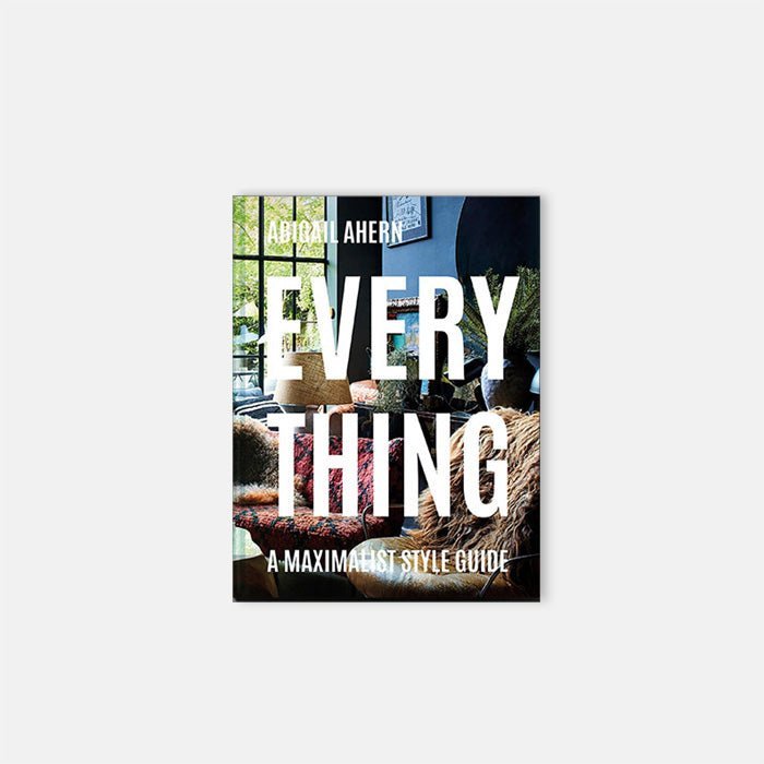 Cutout of Everything: A Maximalist Style Guide, an A4 sized hardcover book on interior design, with title in bold white font.