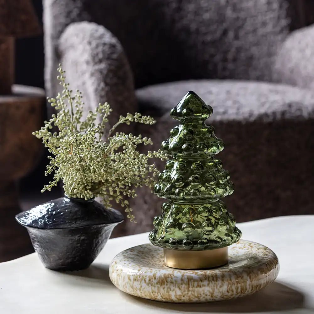 Glass Tree LED, Green - Large