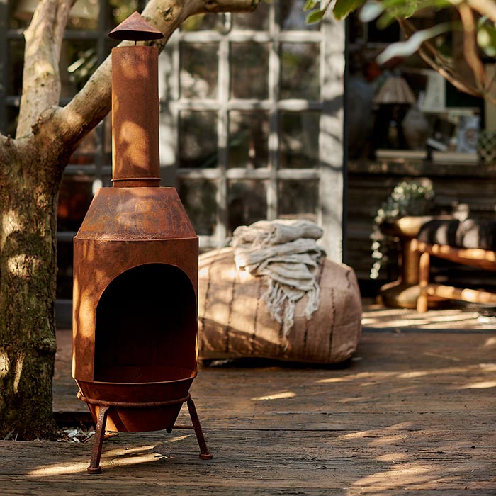 Sierra Chiminea Log Burner | Garden Accessories | Abigail Ahern
