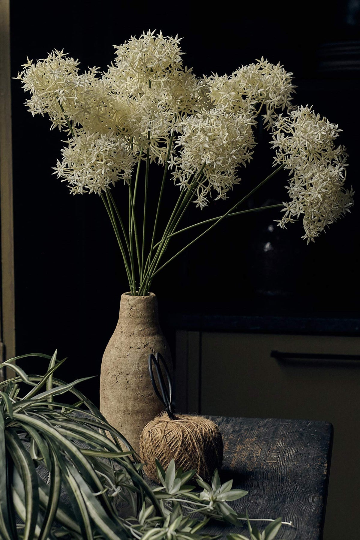 Artificial Allium Bunch, Cream