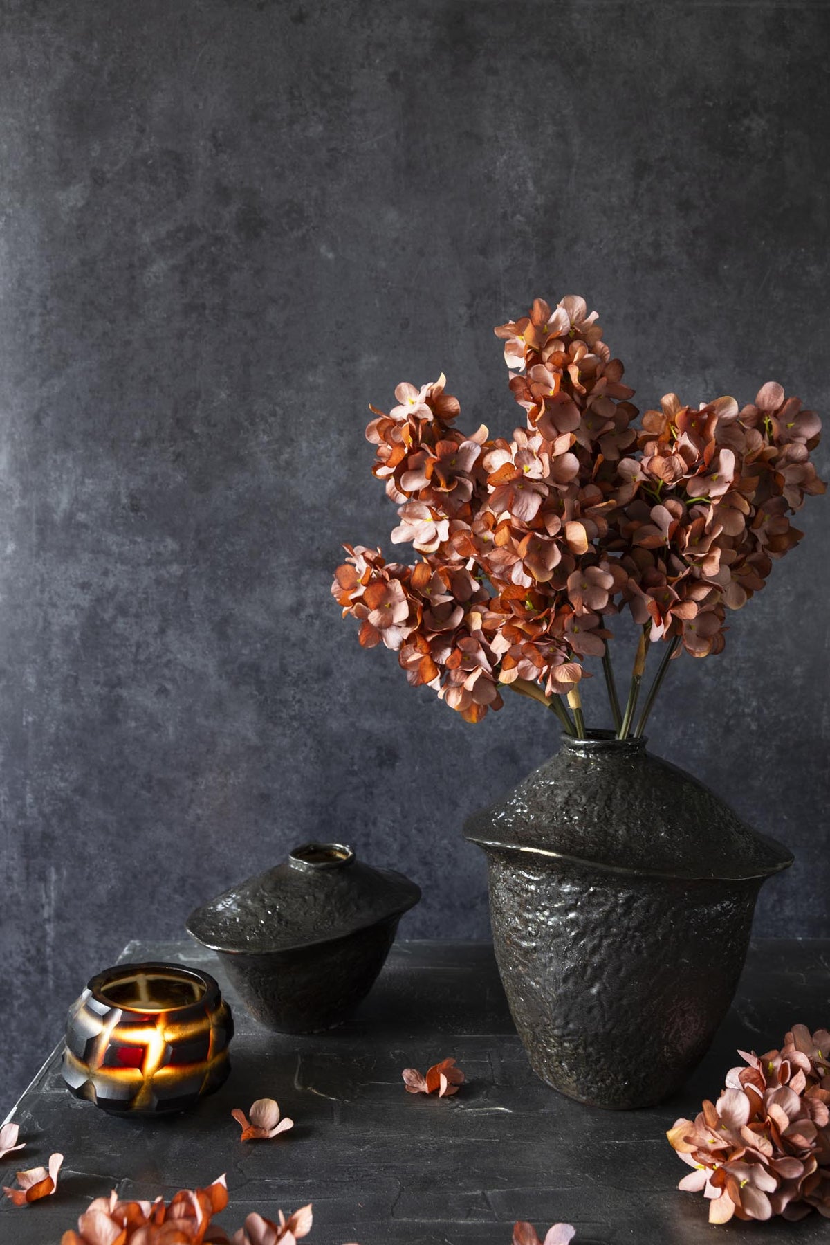 Artificial Cone Hydrangea, Antique Pink