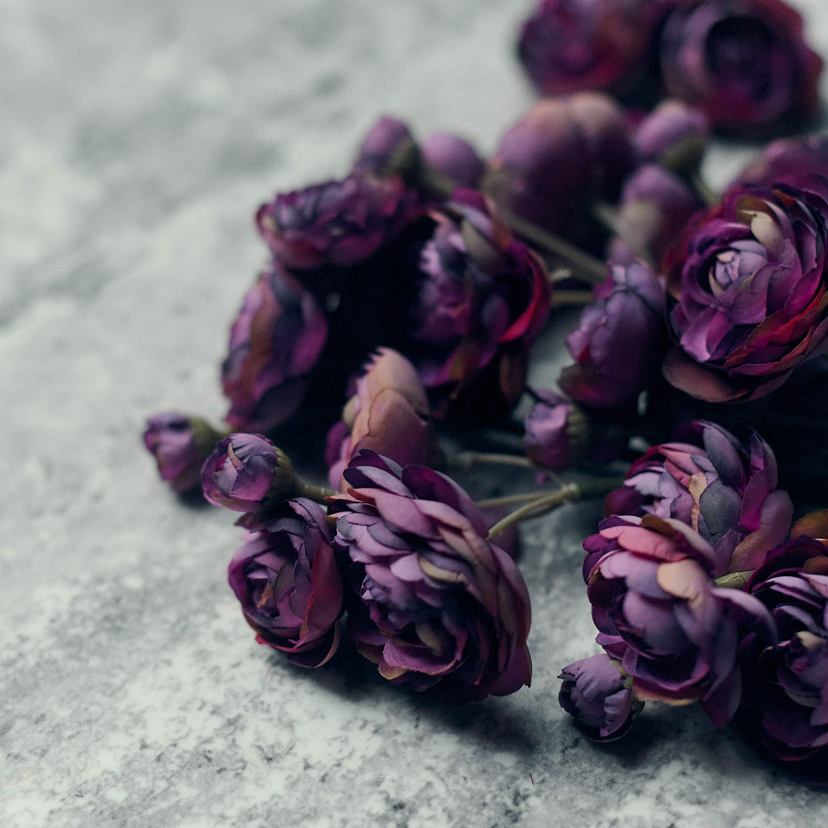 Artificial Ranunculus Bunch, Purple