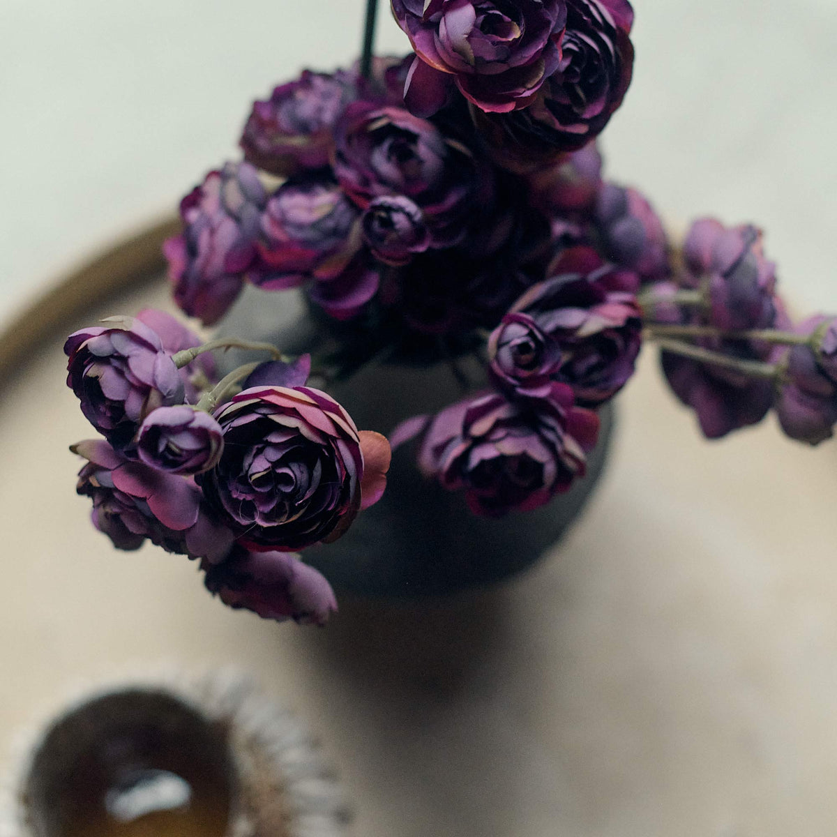 Artificial Ranunculus Bunch, Purple