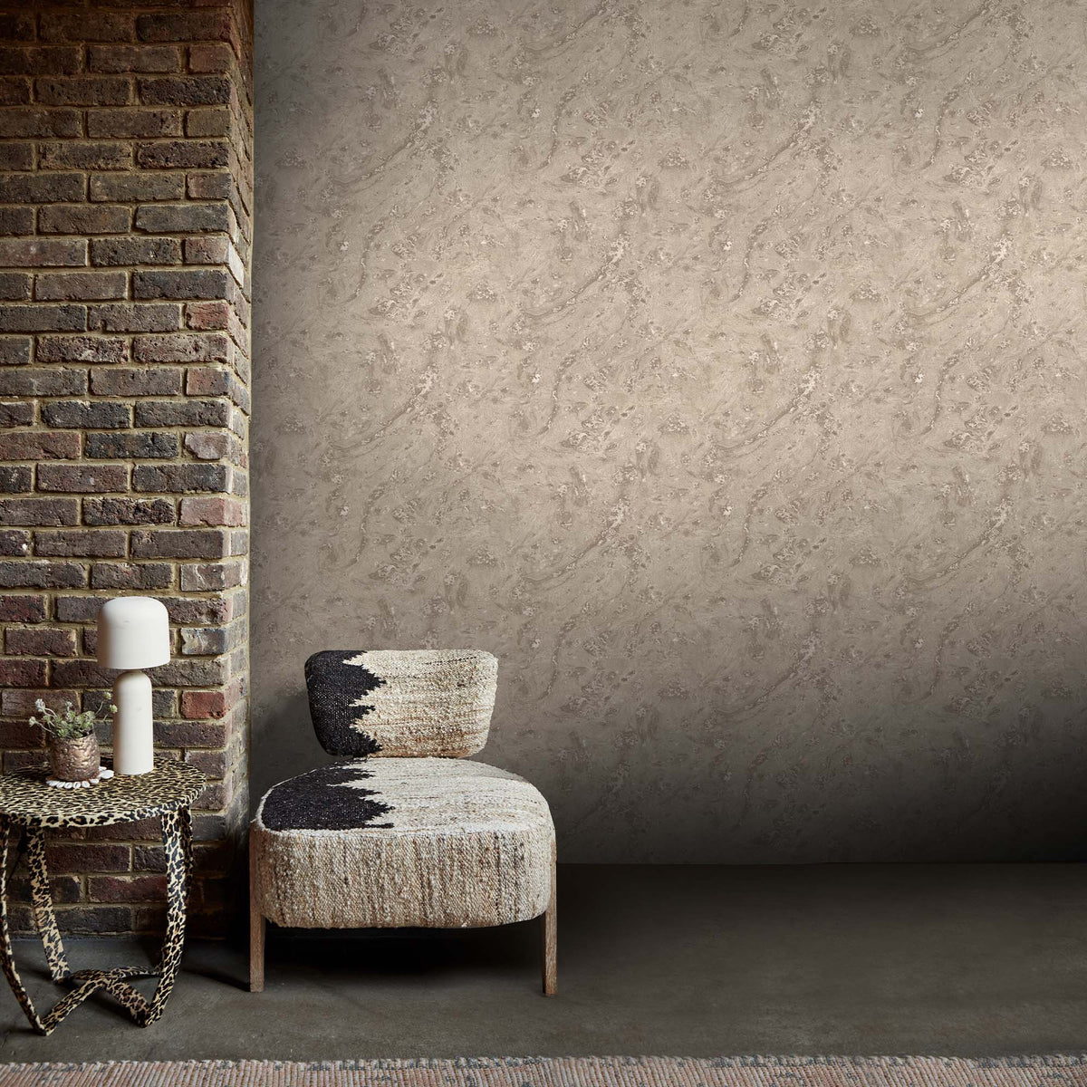 Boheme Marble Wallpaper, Almond