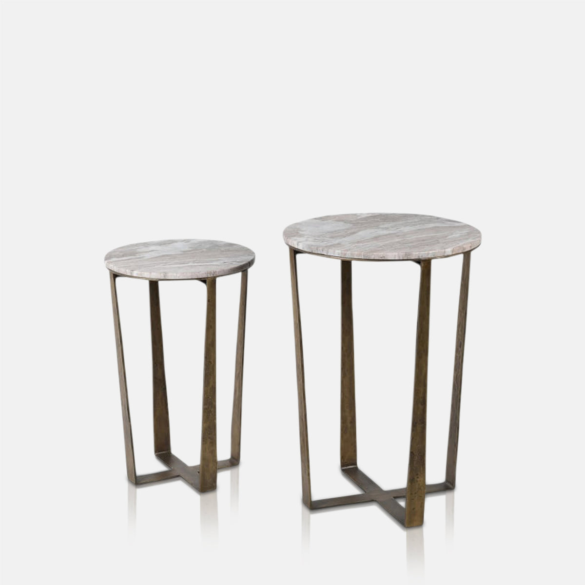 Briar White Marble Side Tables