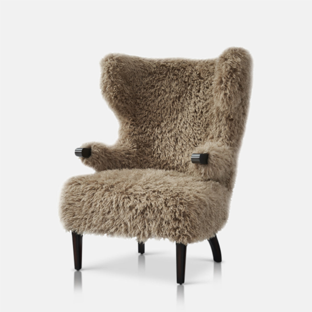 Cut out of the Beige faux fur armchair with a soft textured finish, deep cushioned seat and timeless curved silhouette. Chalford Faux Fur Armchair by Abigail Ahern, designed for ultimate comfort and relaxed lounging while adding warmth and texture to modern interiors. A luxury accent chair perfect for living rooms, bedrooms, reading corners and cosy spaces, creating an inviting statement piece for contemporary home decor.