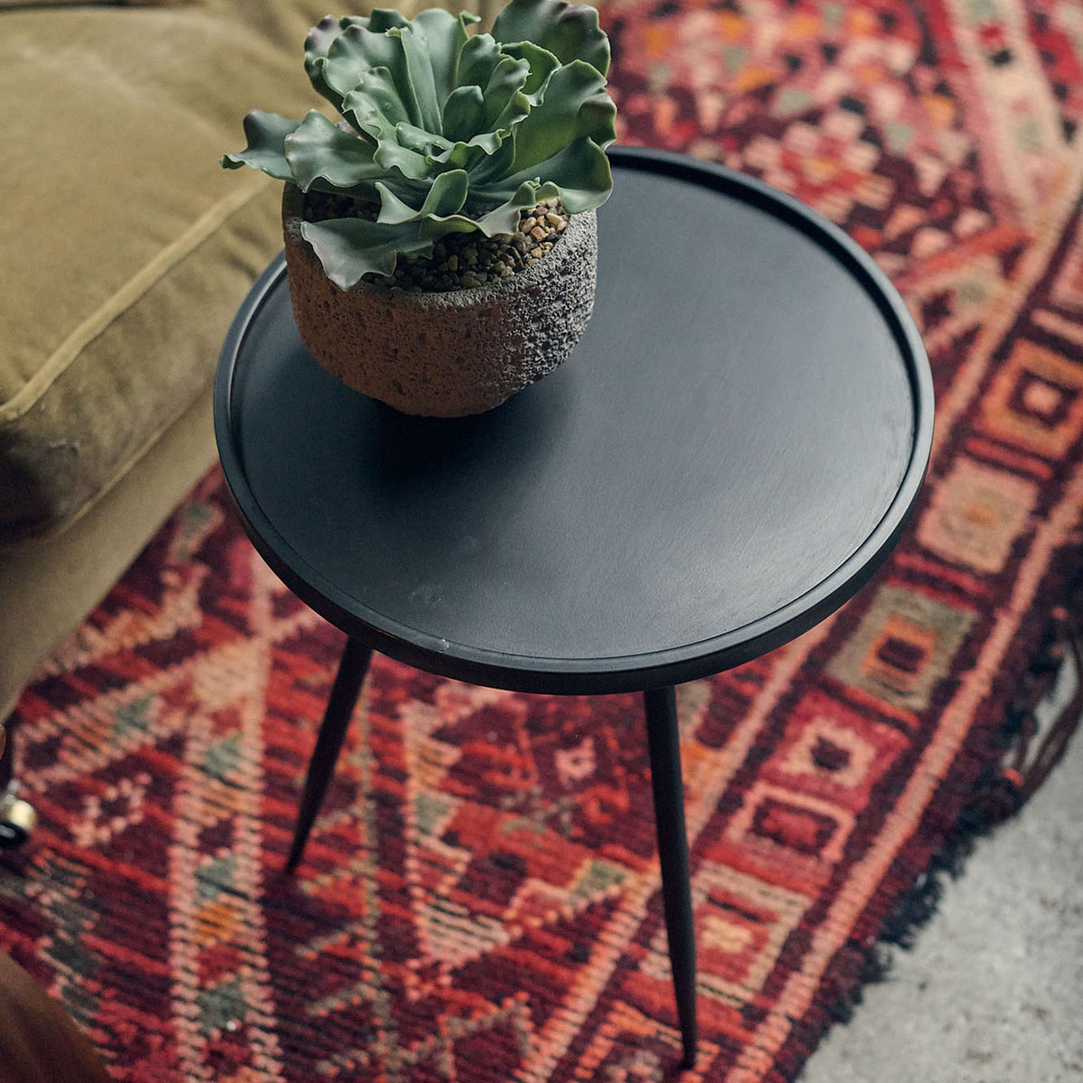Declan Metal Side Table, Zinc