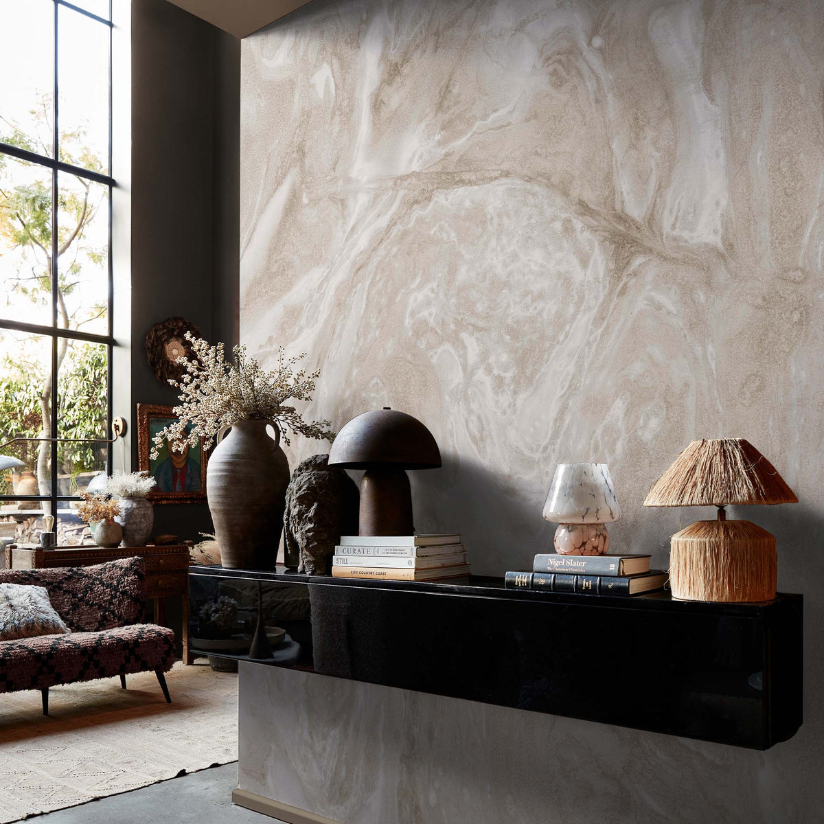 Ethereal Marble Mural, Pearl - Sample Pack