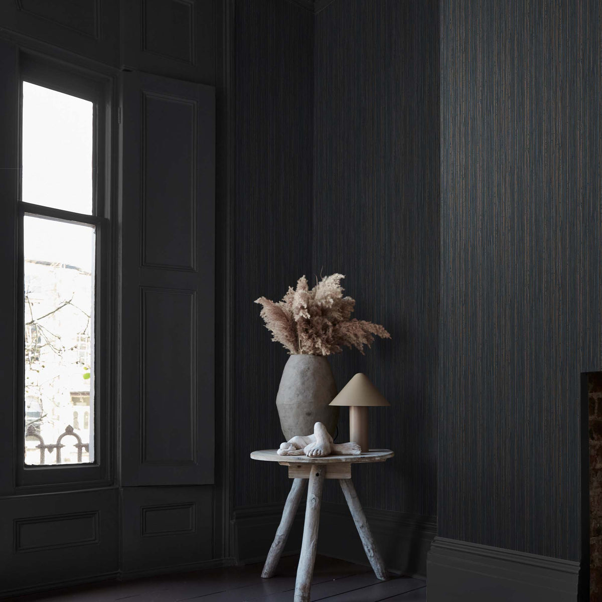 Fibre Stripe Wallpaper, Twilight