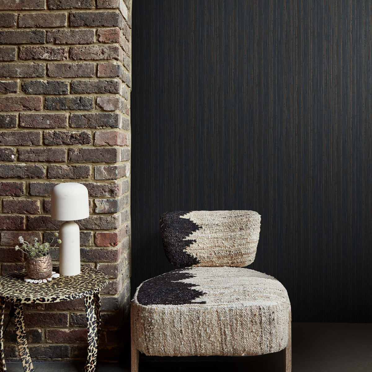 Fibre Stripe Wallpaper, Twilight