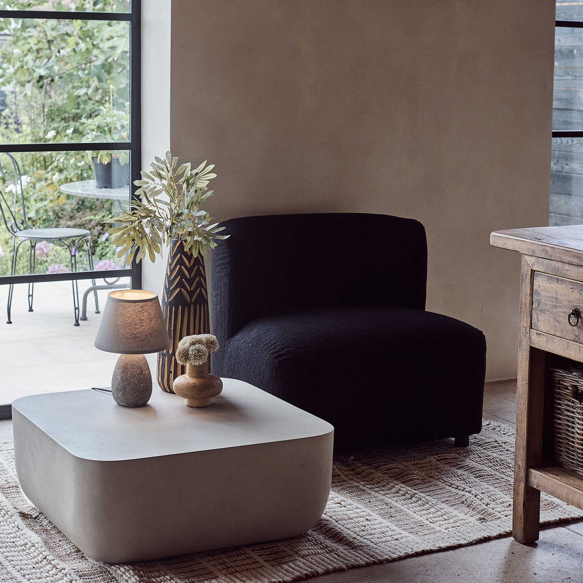 Flat Top Concrete Coffee Table