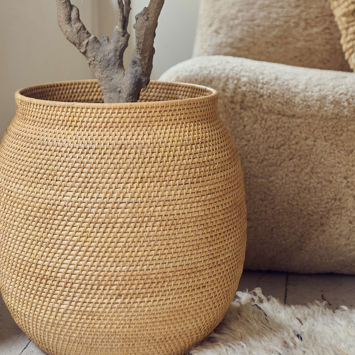 Gwen Rattan Baskets - Set of 2