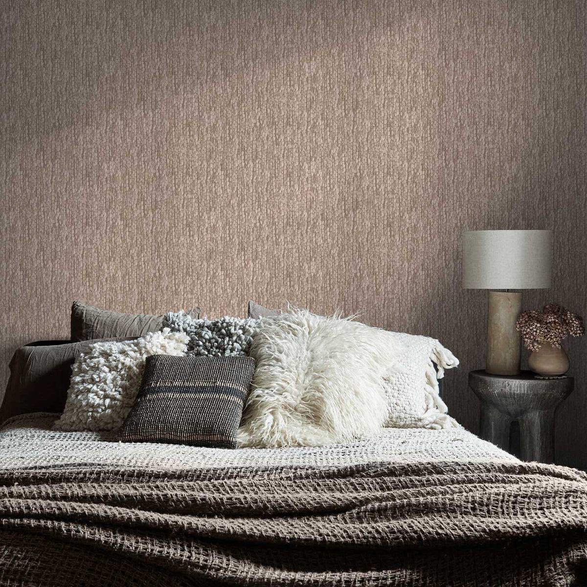 Heirloom Knit Wallpaper, Baked Beige
