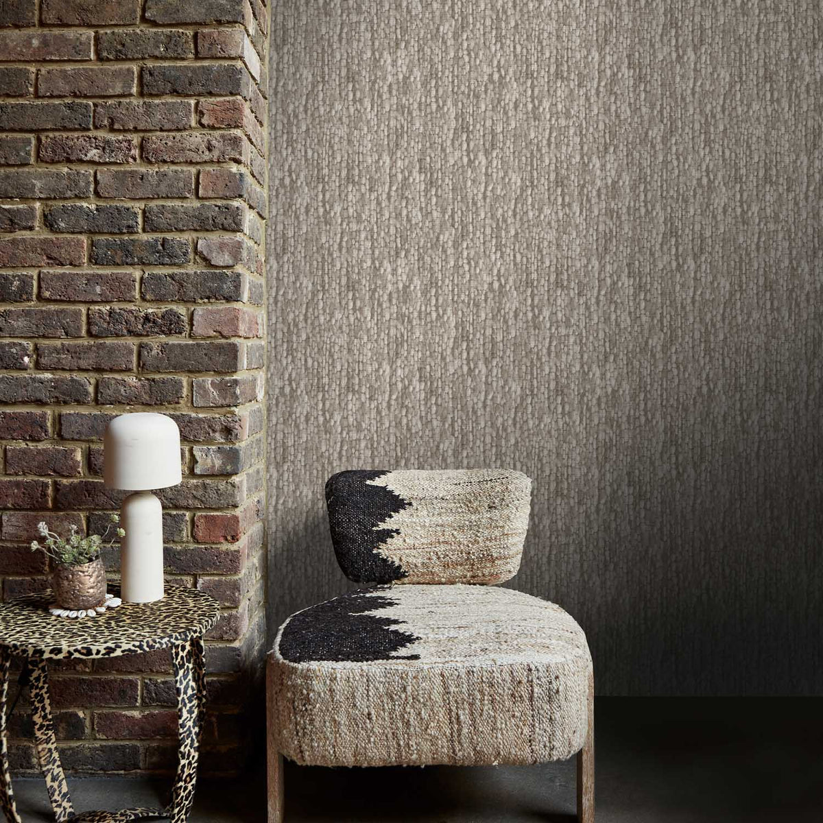 Heirloom Knit Wallpaper, Greige