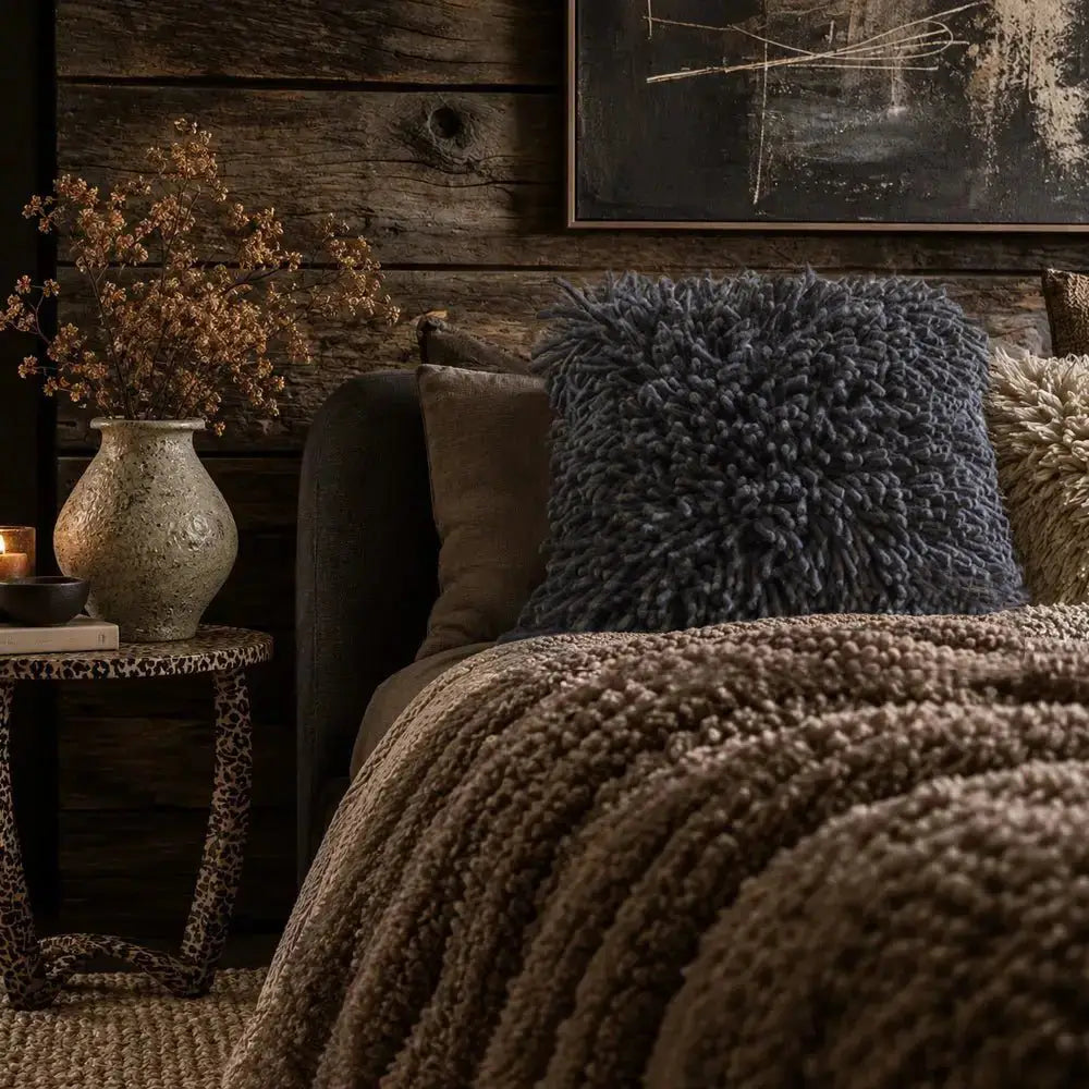 Jensen Textured Cushion, Charcoal