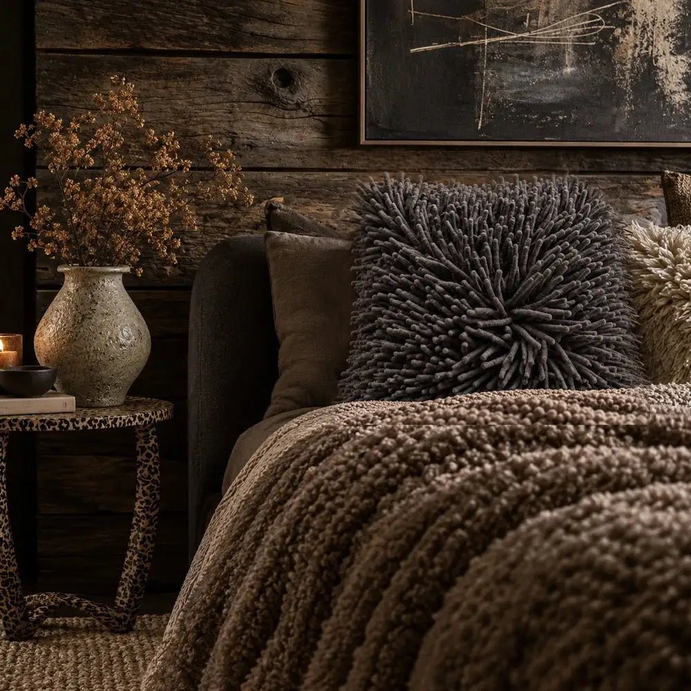 Jensen Textured Cushion, Charcoal