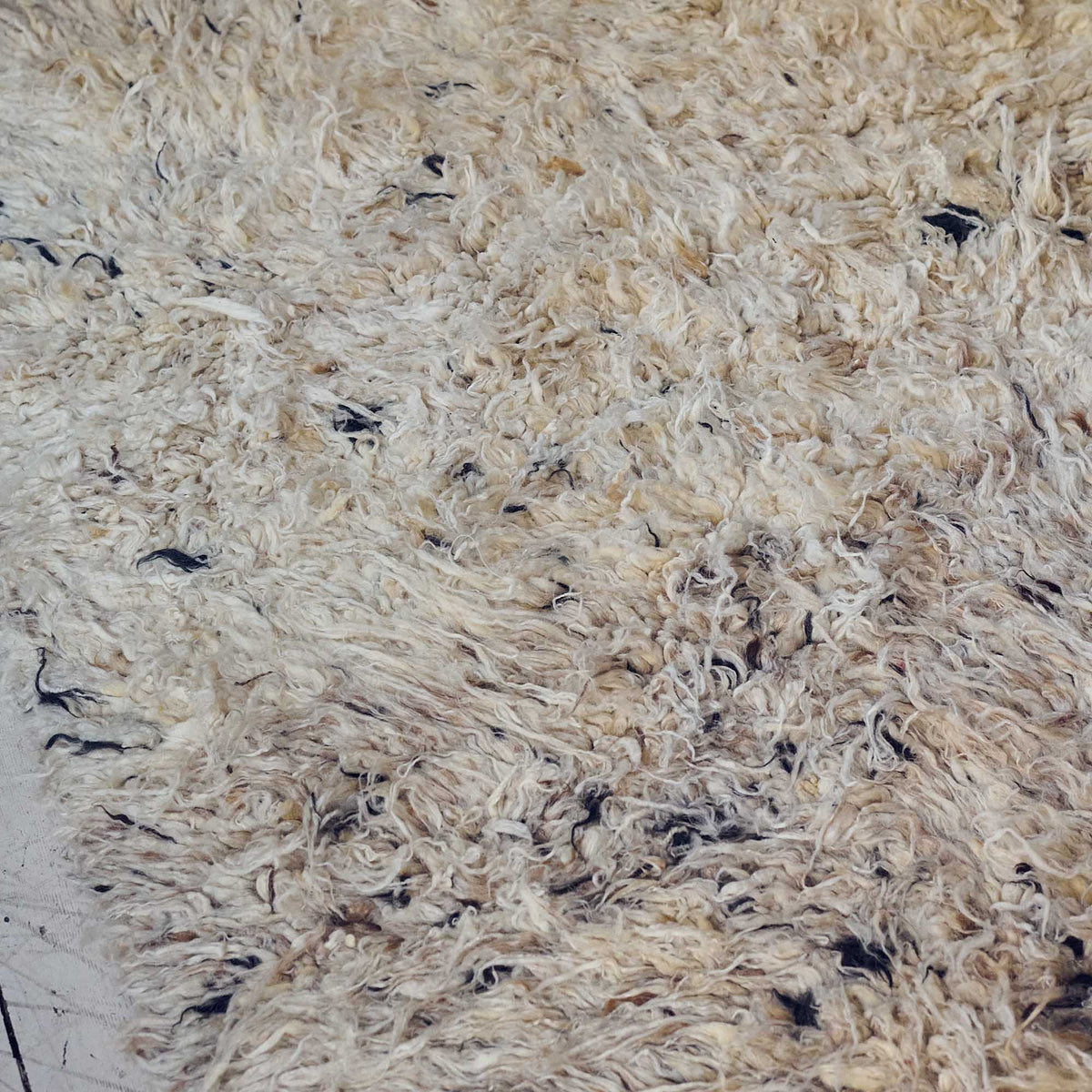 Kanpur rug wool shaggy gradient cream brown grey modern home decor styled