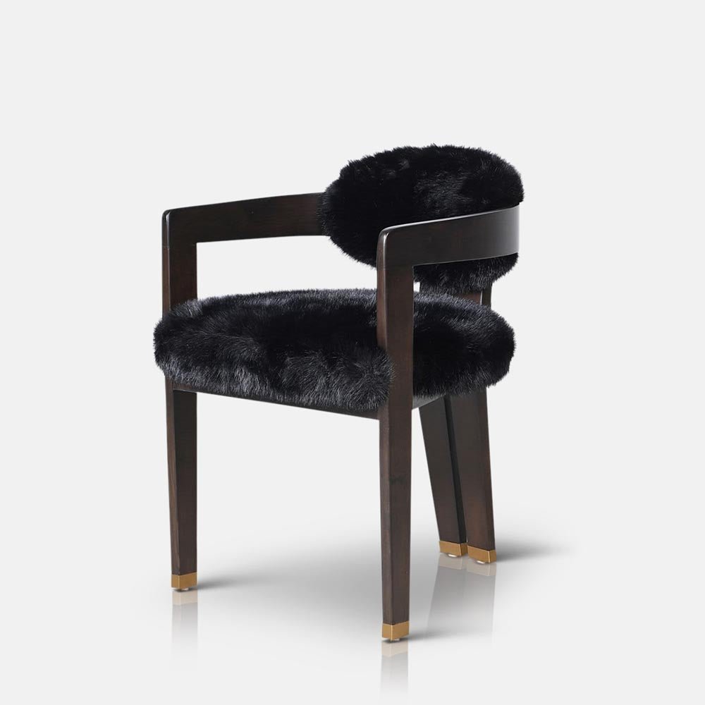 Norwyn Faux Fur Dining Chair