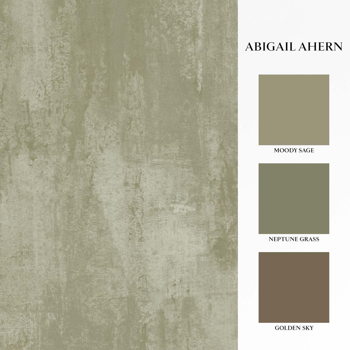Oxidized Opulence Wallpaper, Misted Sage