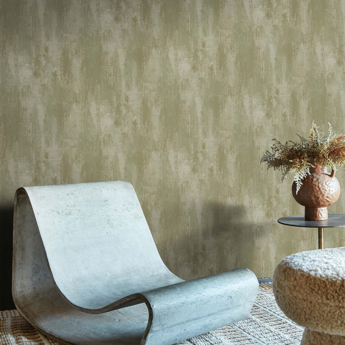 Oxidized Opulence Wallpaper, Misted Sage