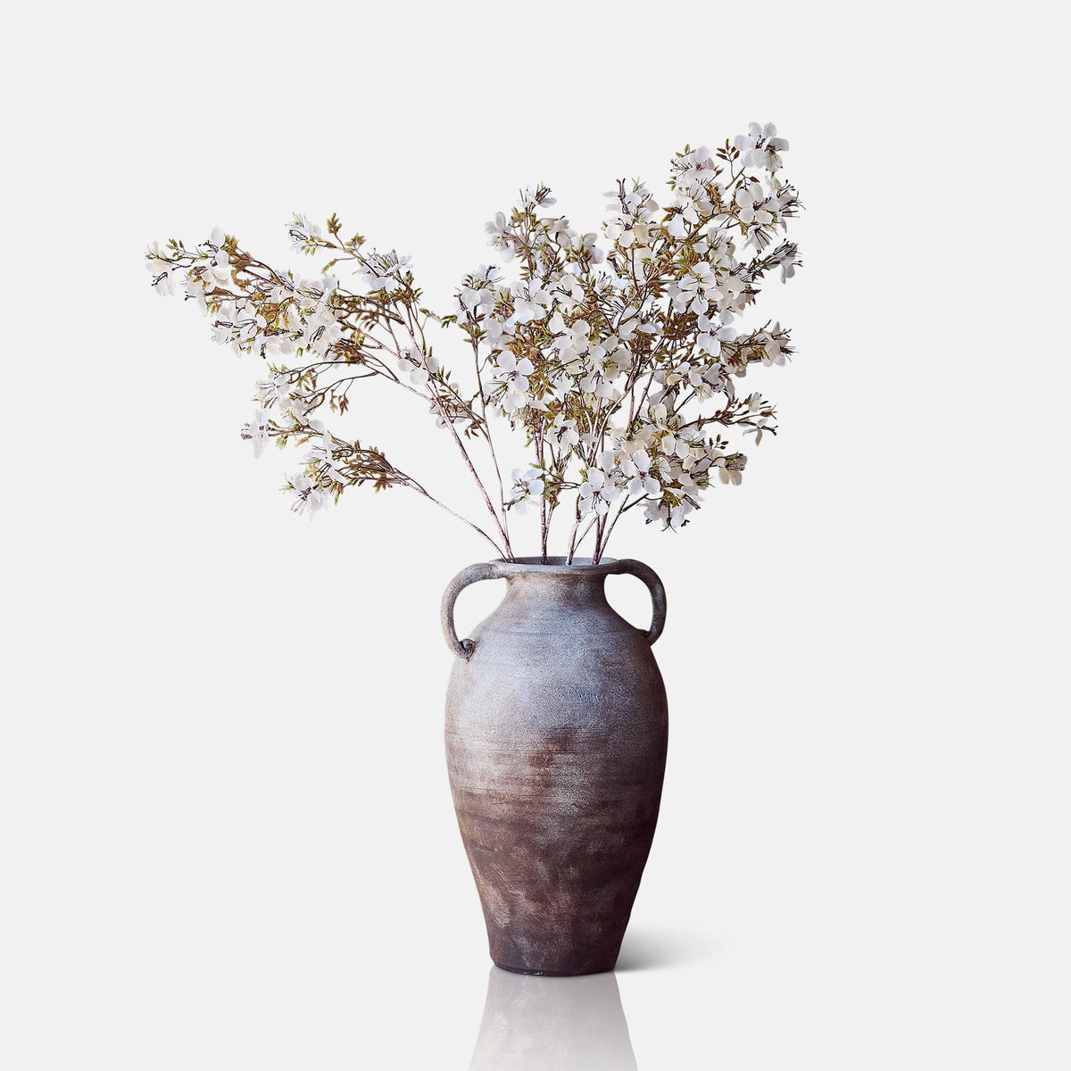 Artificial Prunus Blossom Bouquet, Cream