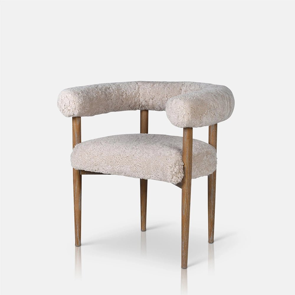 Romilly Faux Sheepskin Dining Chair