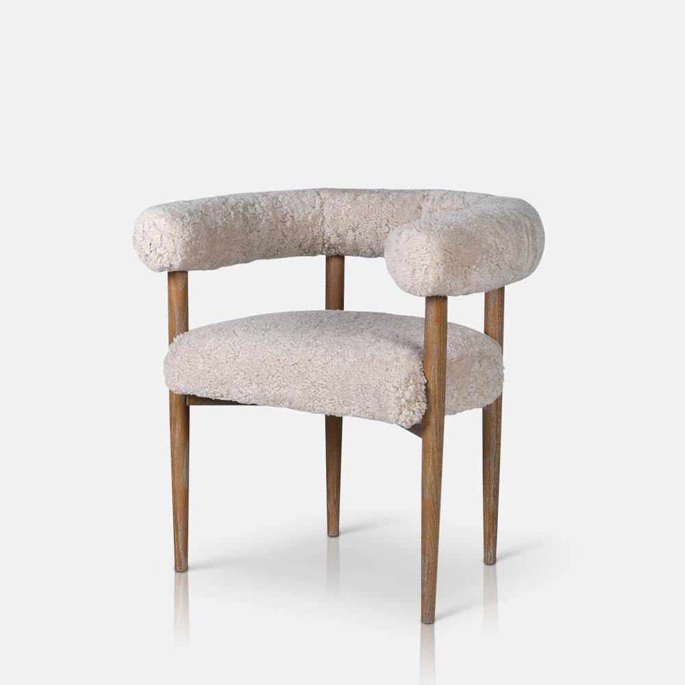 Romilly Faux Sheepskin Dining Chair