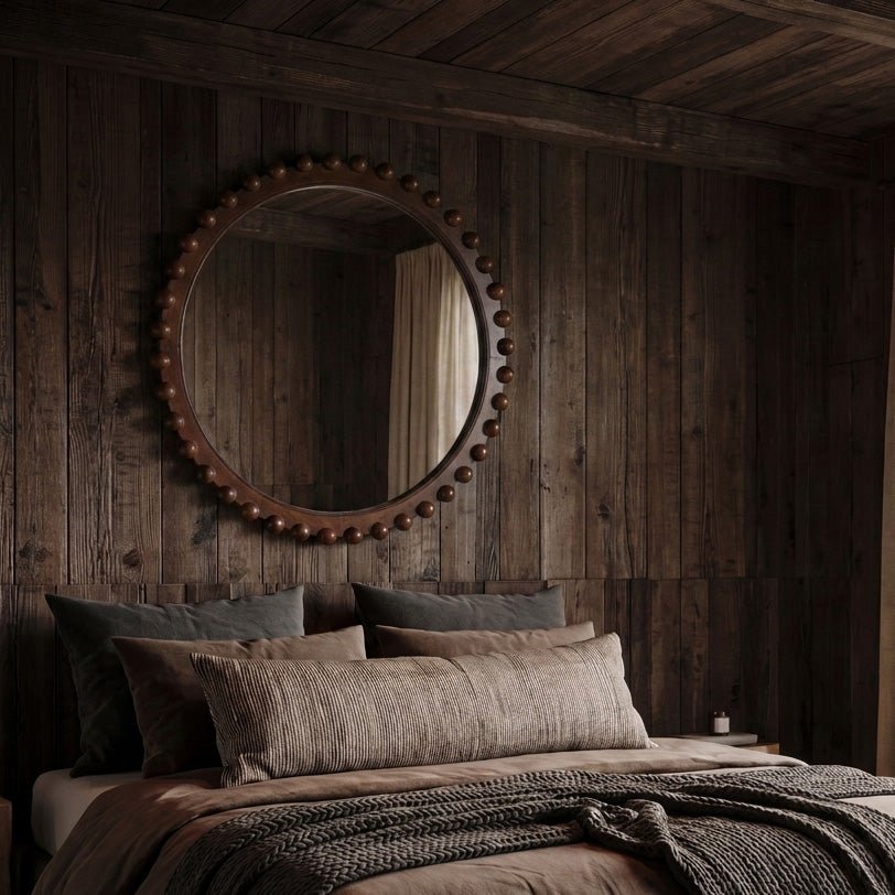Rosedale Brown Bobble Mirror