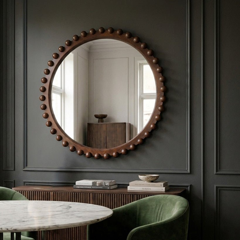 Rosedale Brown Bobble Mirror
