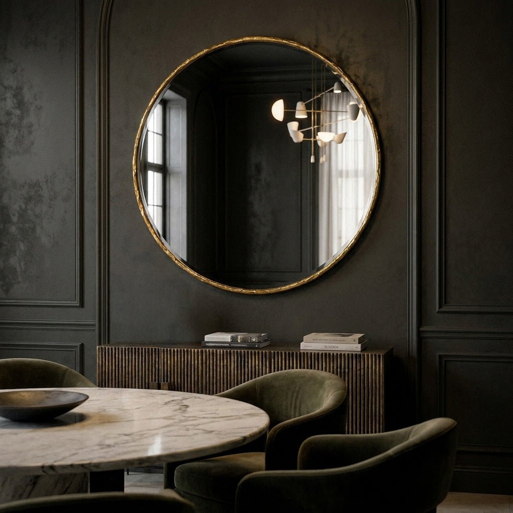Ruscombe Round Gold Mirror