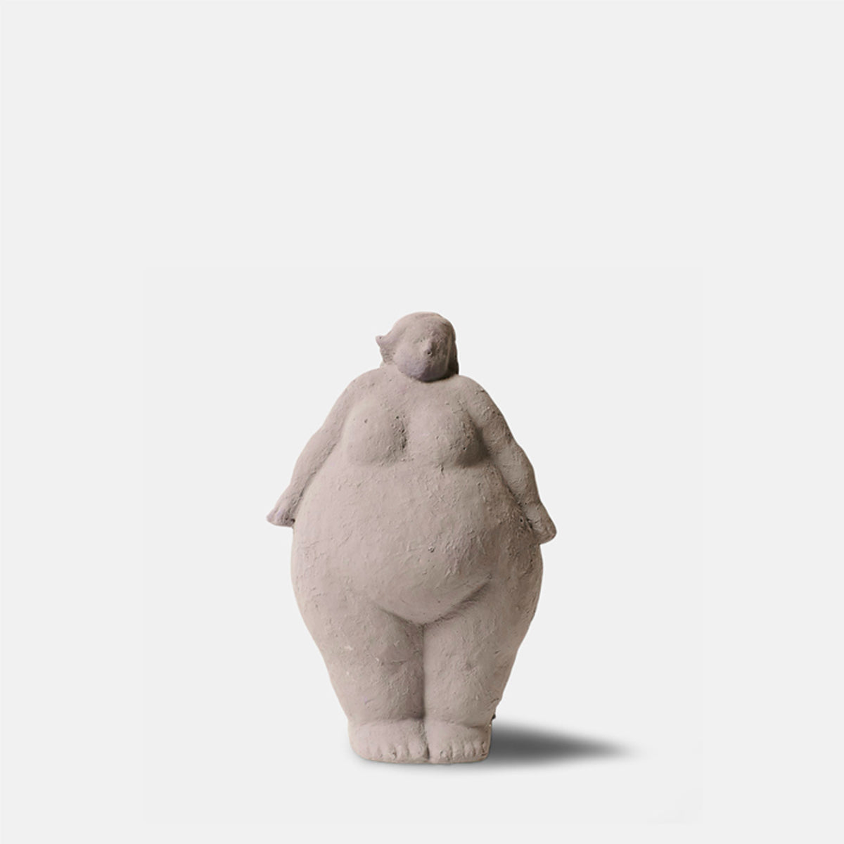 Victoria sculpture grey cement female figurative standing modern home decor statement piece