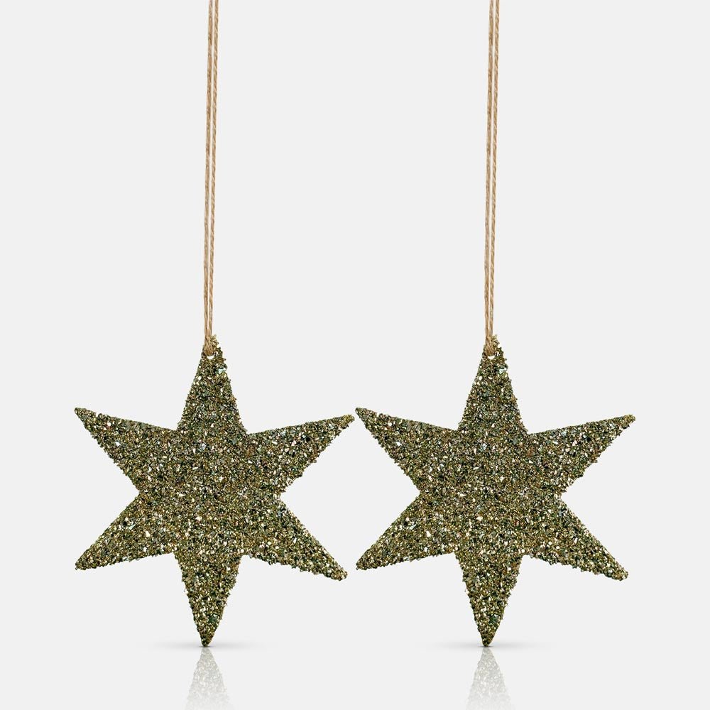 Volta Glitter Star Bauble - Set of 2