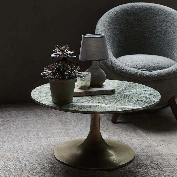 Teller Green Marble Coffee Table