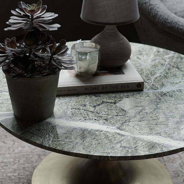Teller Green Marble Coffee Table