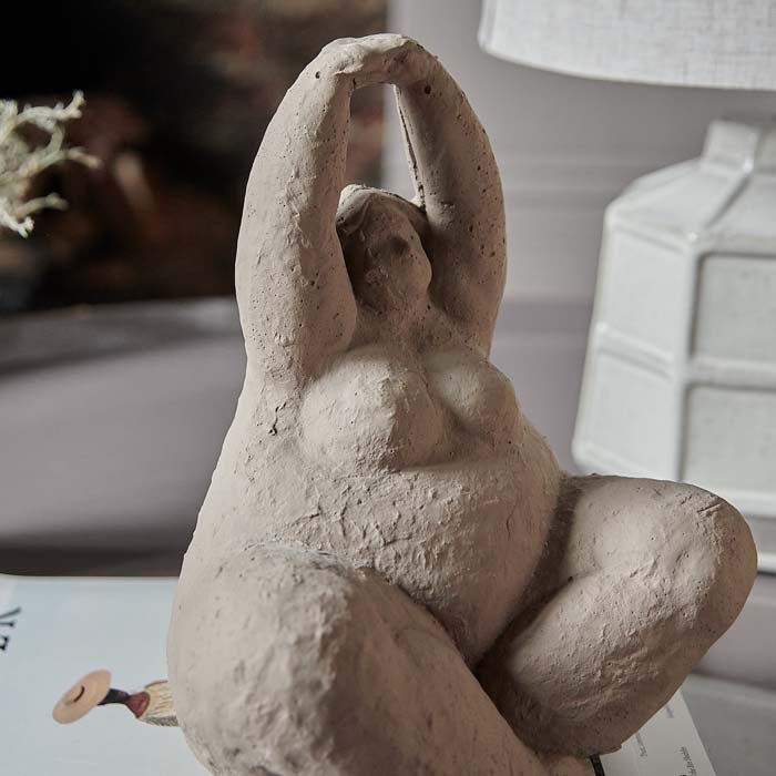Abigail Ahern Vera Sculpture | Cement Sitting Lady Sculpture