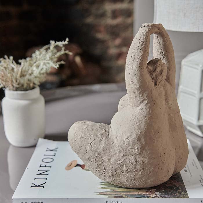 Abigail Ahern Vera Sculpture | Cement Sitting Lady Sculpture